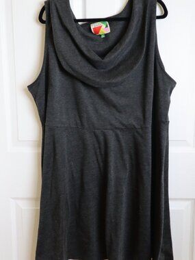 Modcloth Fervour Plus Size 4x Dress Fit & Flare A-line Cowl Neck Sleevelss Gray